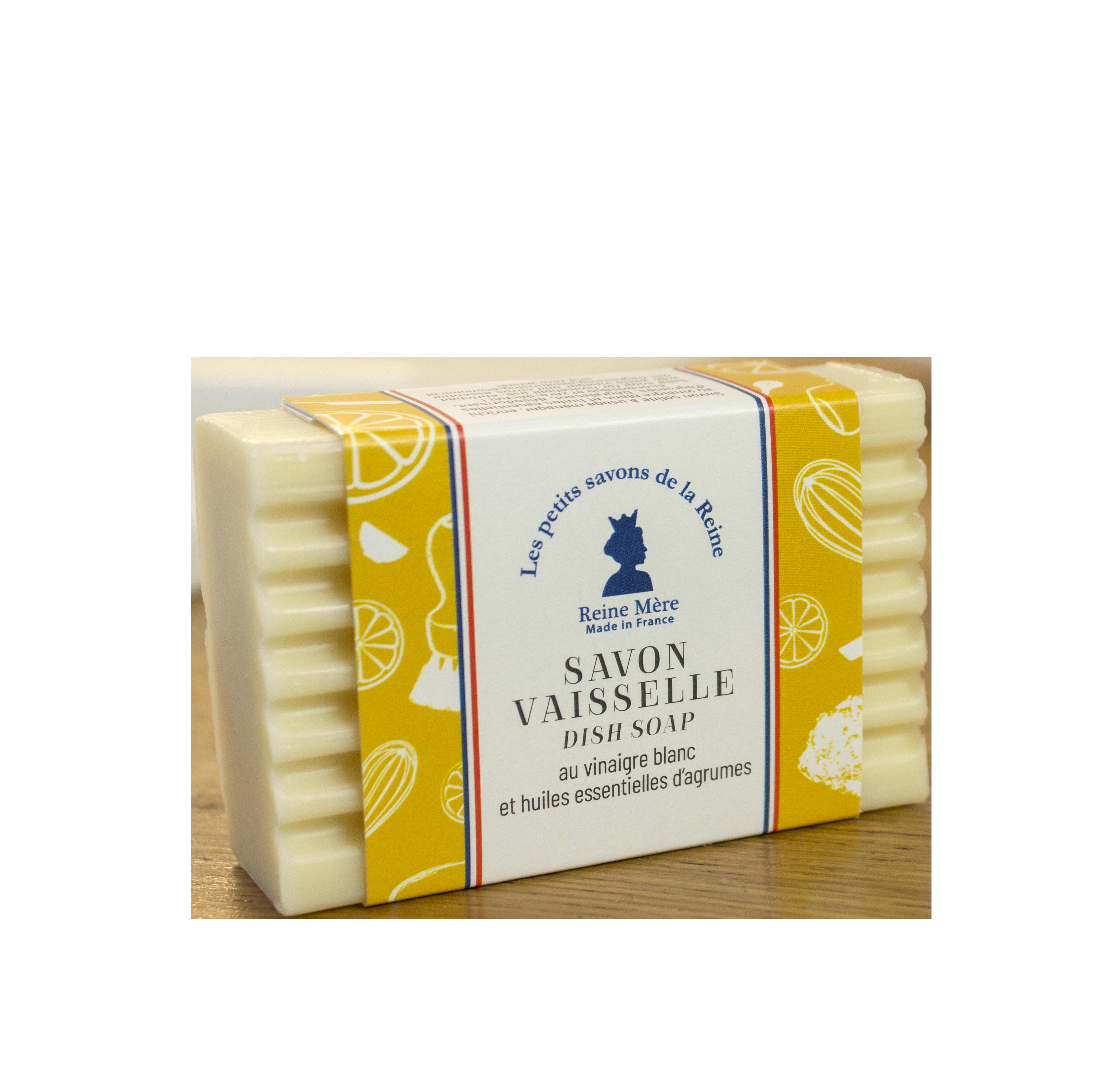 - Savon vaisselle au vinaigre blanc et huiles essentielles d’agrumes