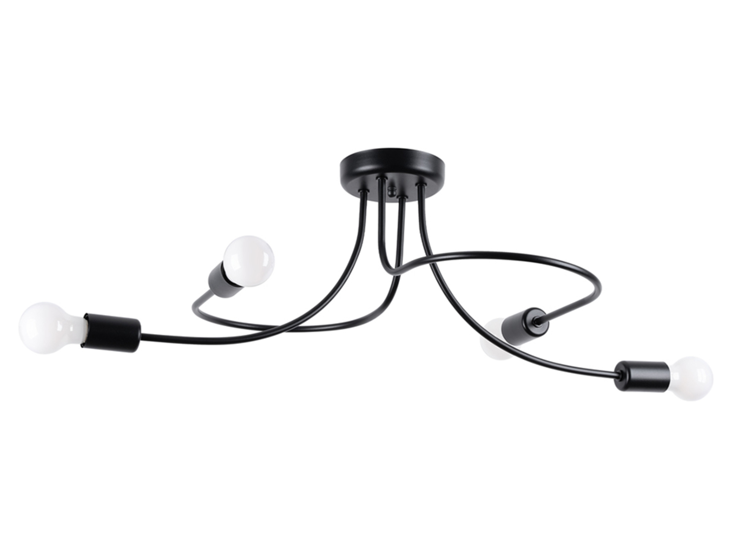 Lampa sufitowa Levar 4-punktowa stalowa czarna