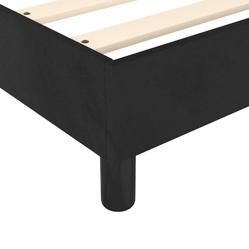 NNEVL Box Spring Bed Frame Black 100x200 cm Velvet