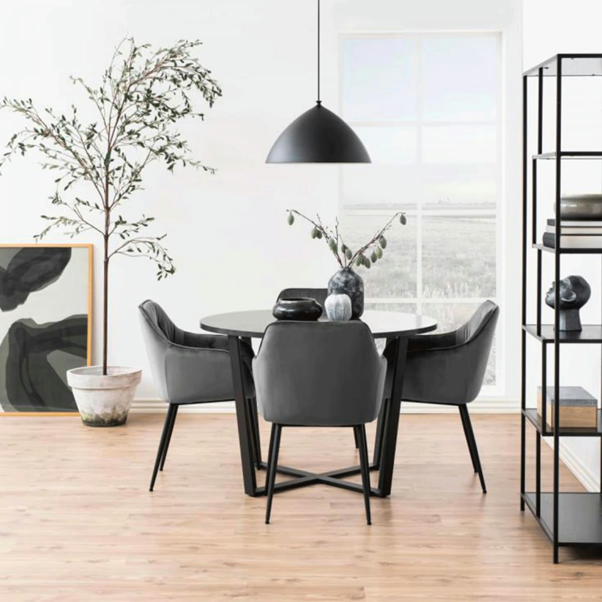 BROKEN - Lot de 2 chaises en velours matelassé avec accoudoirs gris