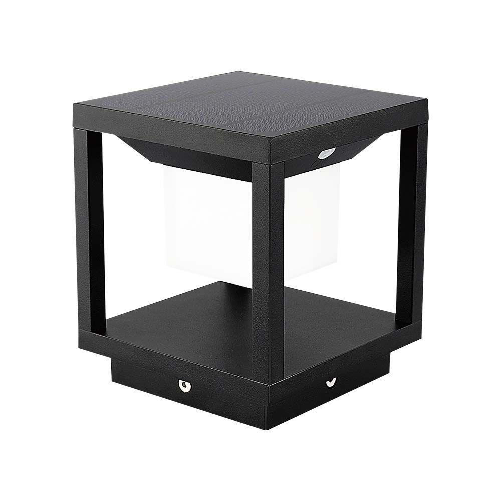 Słupek Ogrodowy Solarny z czujnikiem V-TAC 2W LED czarny IP65 90lm