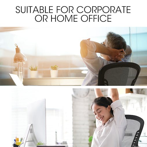 NNEMB Ergonomic Office Desk Chair, Coolmesh Fabric, Adjustable Recline, Black Mesh/Black Frame