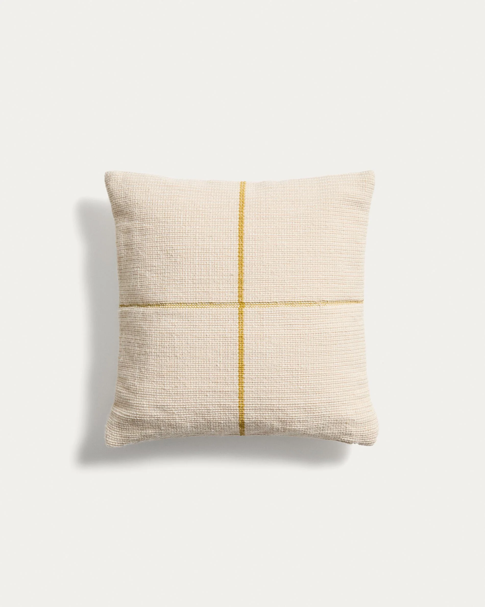 Atima yellow 100% PET jacquard cushion cover 45 x 45cm