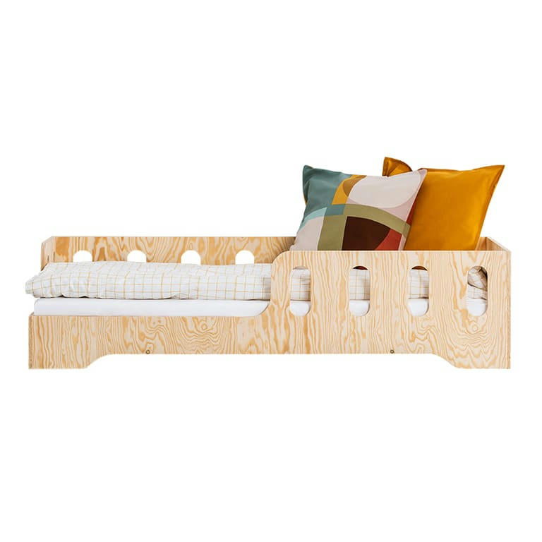 ESTELLE - Lit 90x200 entrée gauche sommier inclus naturel