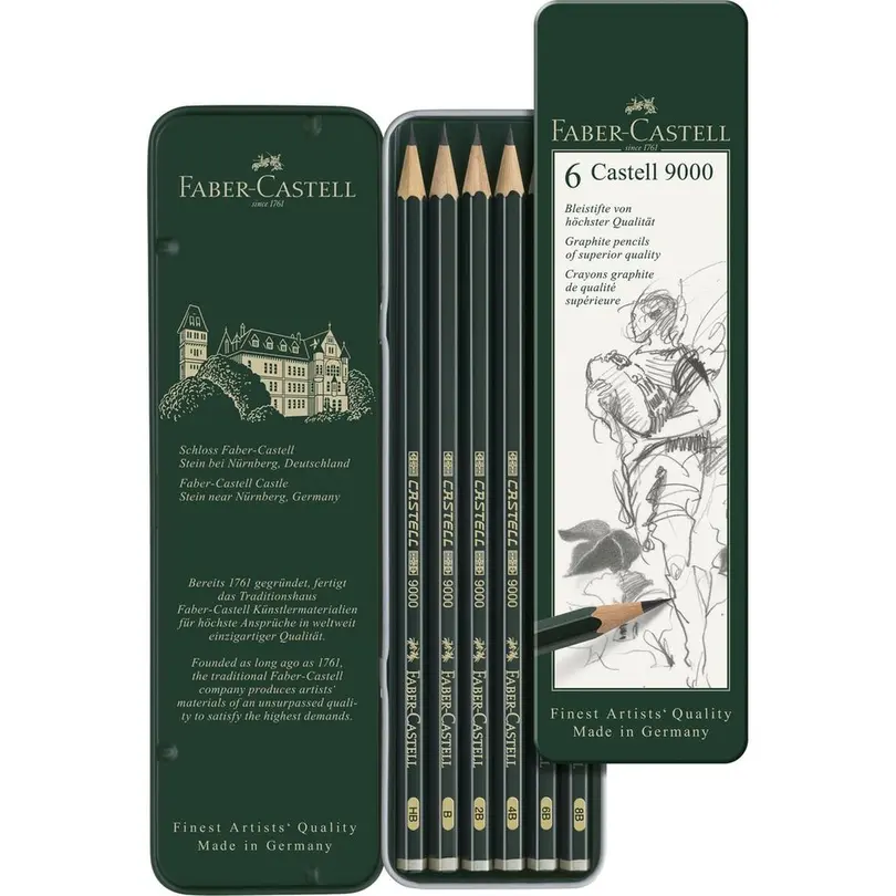 Bleistift 6er-Set Castell 9000