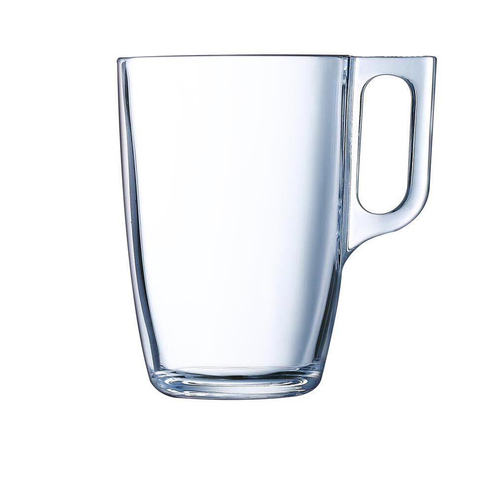 Mug transparent en verre tempé lisse Luminarc 32cl
