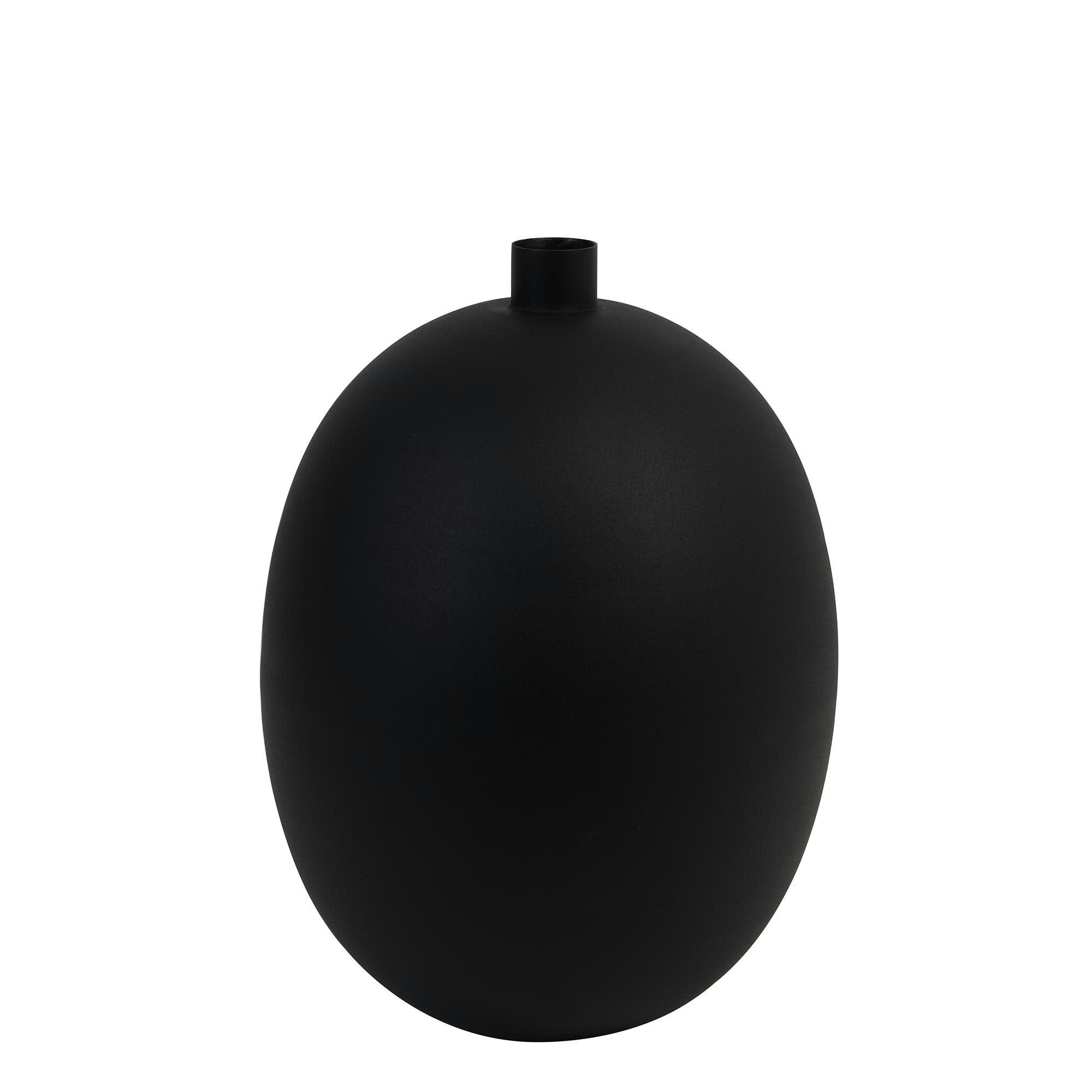 BINCO - Vase noir métal ø30cm