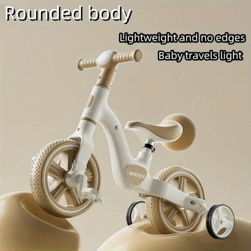 NNEOBA Kids Balance Trike with Training Wheels (2-in-1)