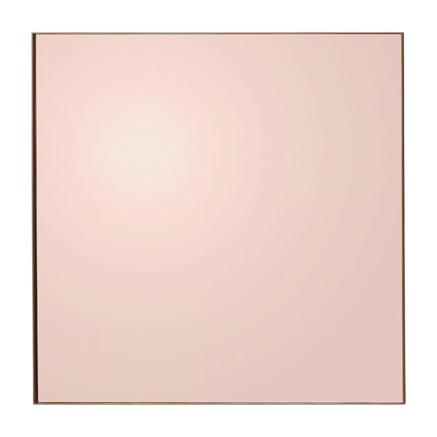 QUADRO - Miroir mural teinté rose carré 90x90cm