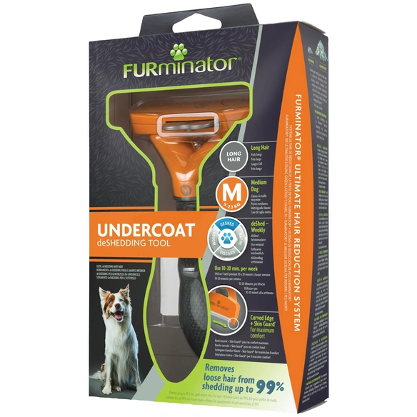 Bürste »deShedding TOOL«, M Langhaar, für mittelgroße Hunde von 9 bis 23 kg, orange