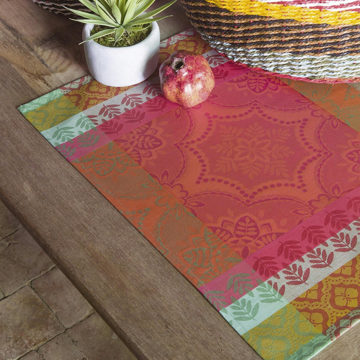 BASTIDE - Set de table en coton poivron 52 x 38