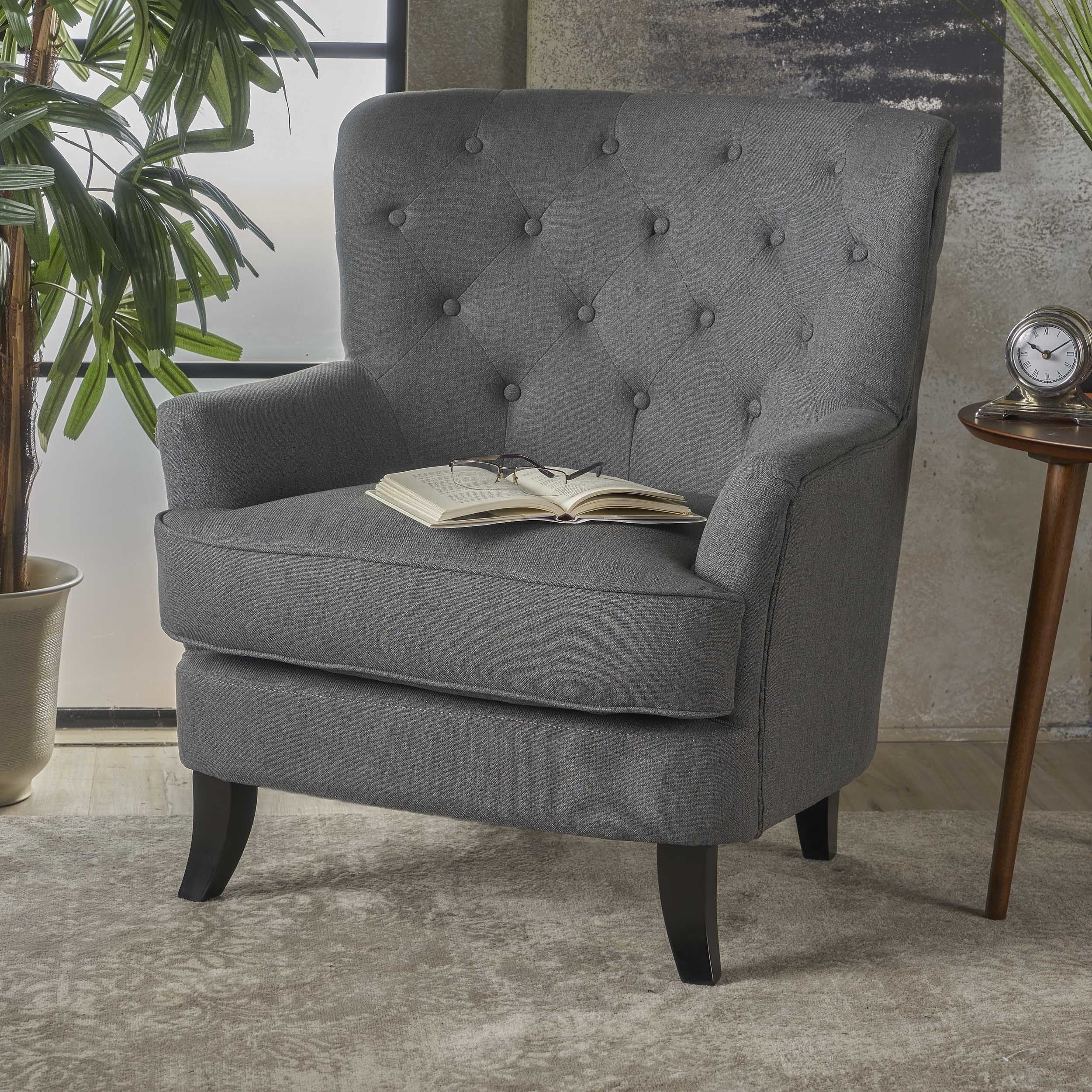 Anikki Tufted Fabric Club Chair by Christopher Knight Home