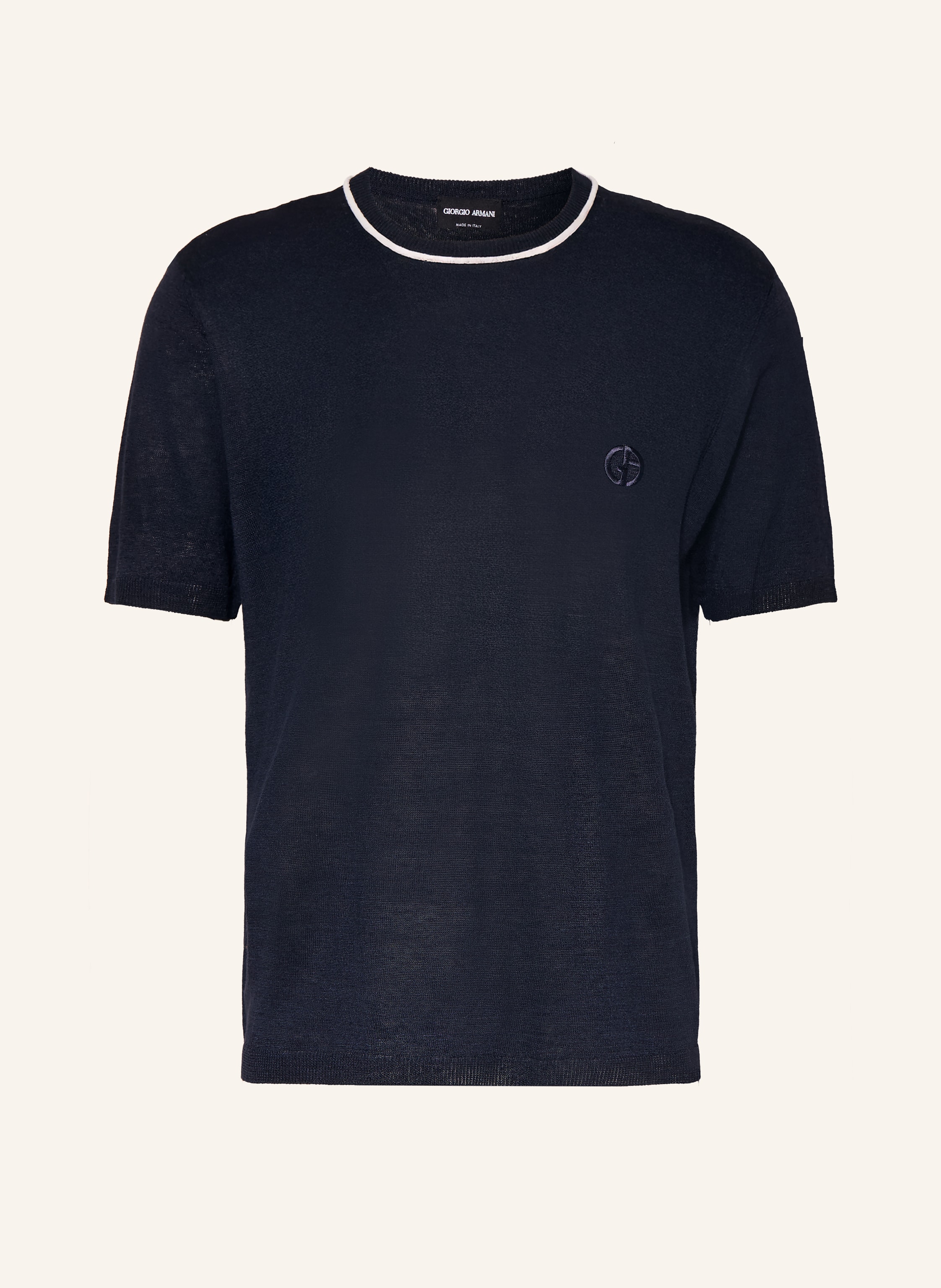 GIORGIO ARMANI Strickshirt aus Leinen mit Seide