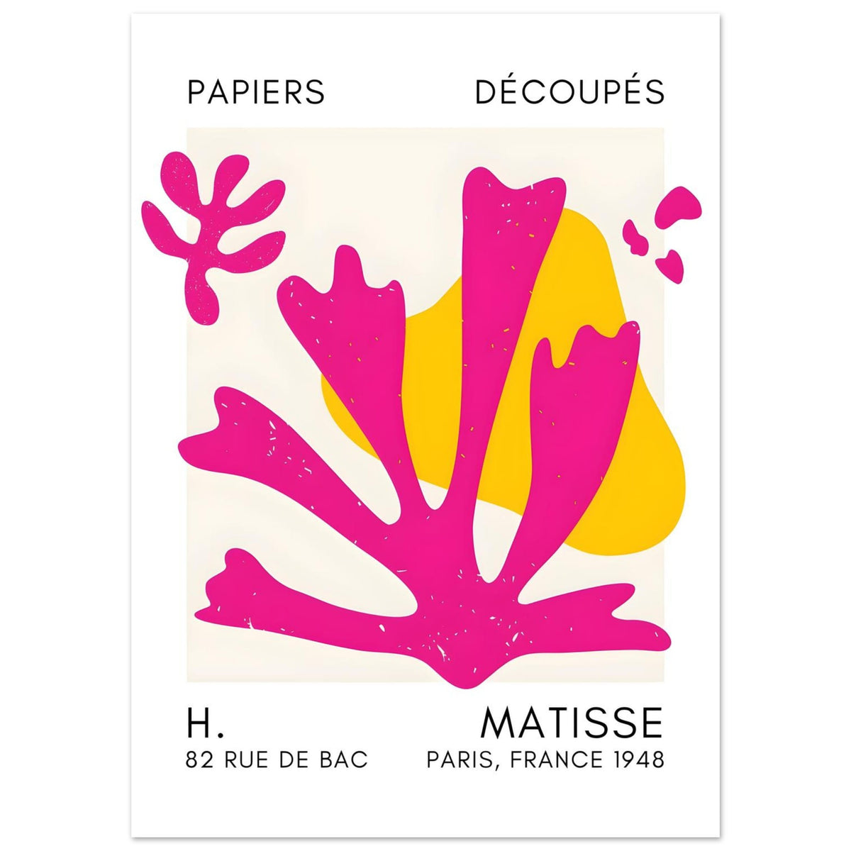 Artfulprints Poster Matisse – Abstract bloom pink  - 50x70 cm - Roze