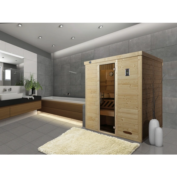 Sauna »Kemi 4«, ohne Ofen, 195 x 200 x 193 cm