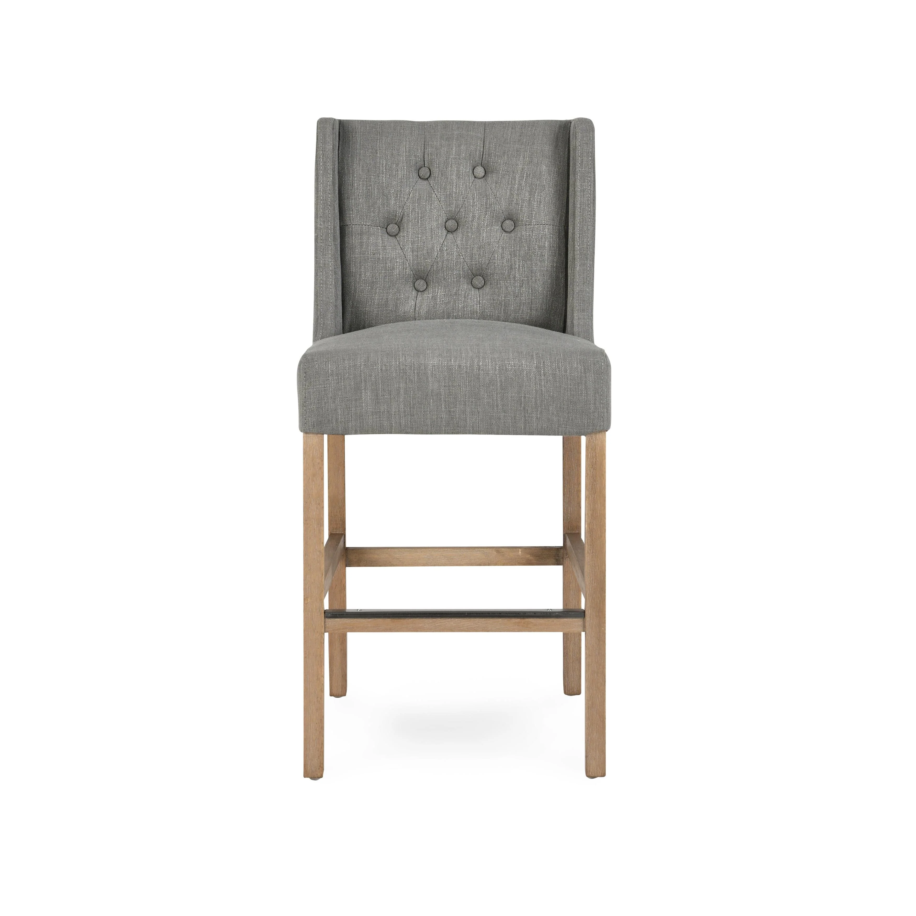 The Gray Barn Flying Hawk Tufted Upholstered 24-inch Counter Stool