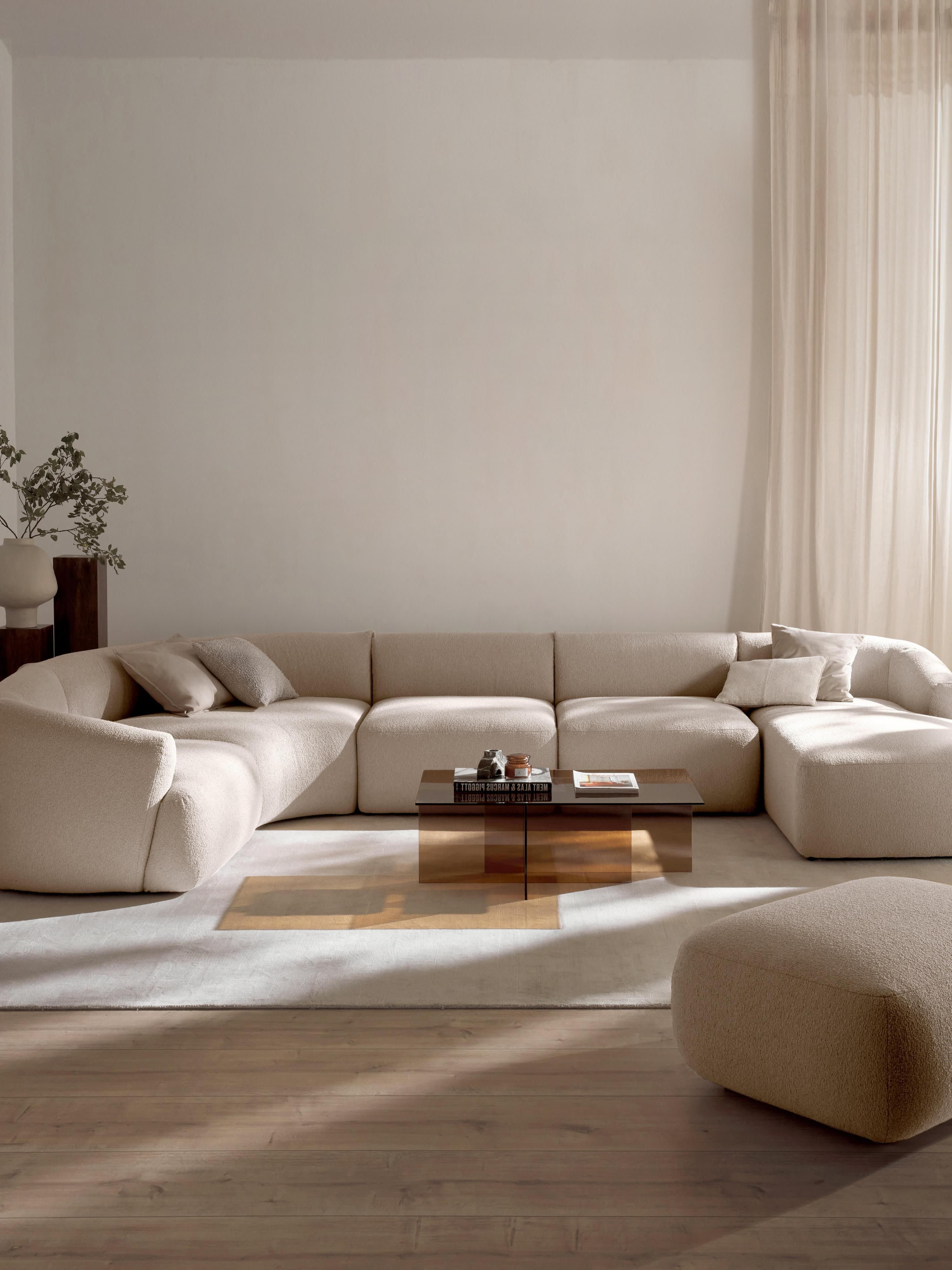 Modulares XL Bouclé-Sofa Sofia