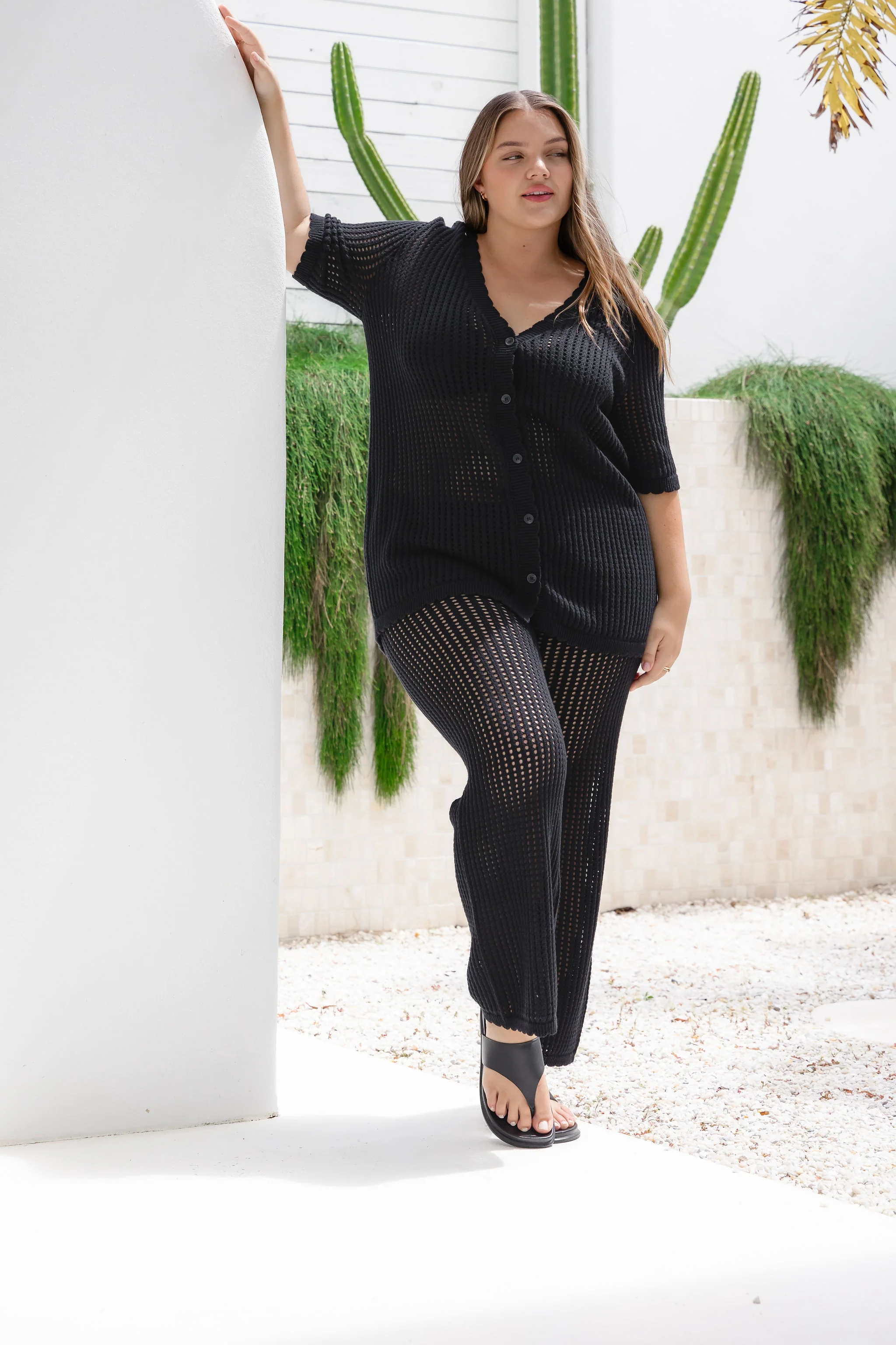 Maisie Knit Pant in Black