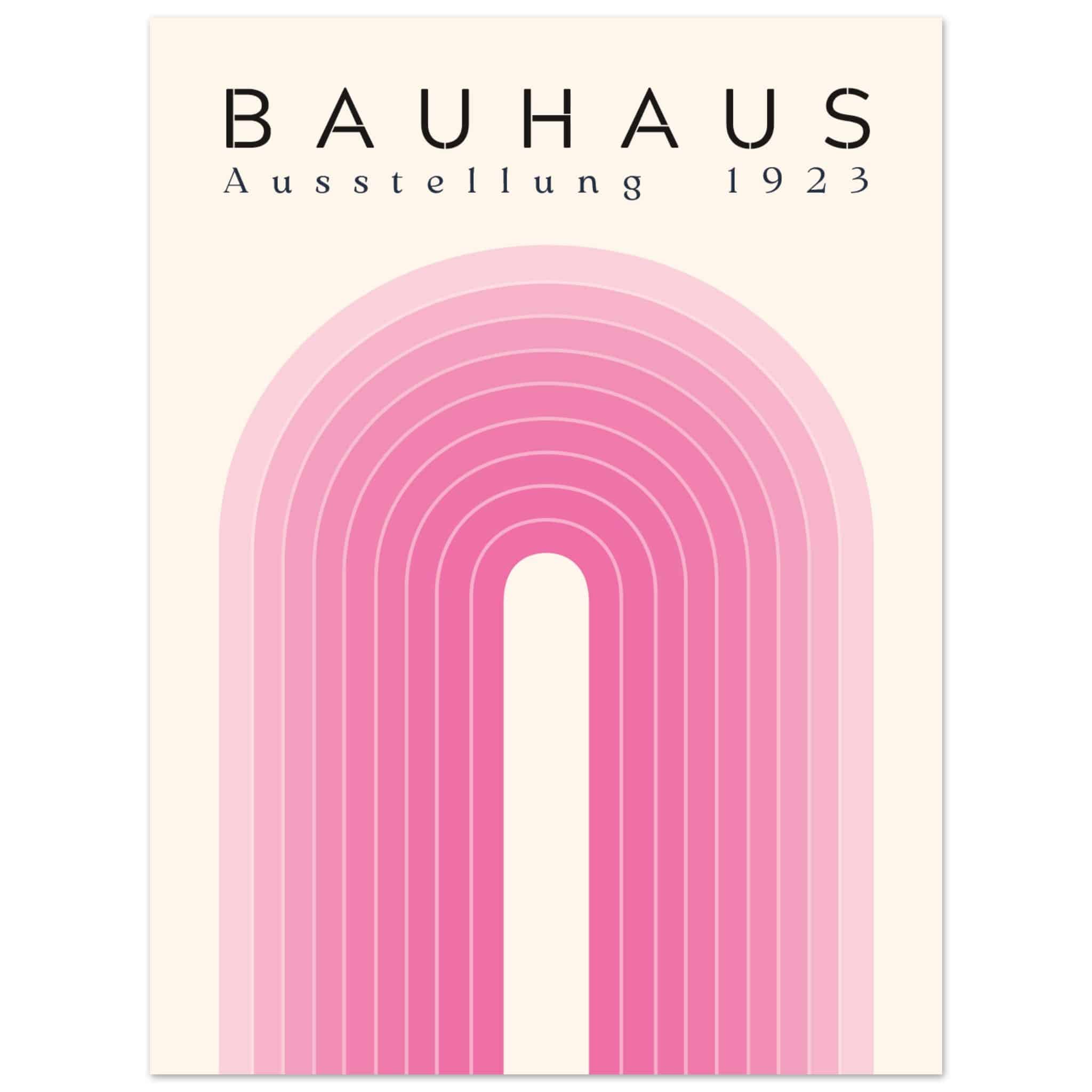 Artfulprints Poster Bauhaus - Pink rainbow  - 30x40 cm - Roze