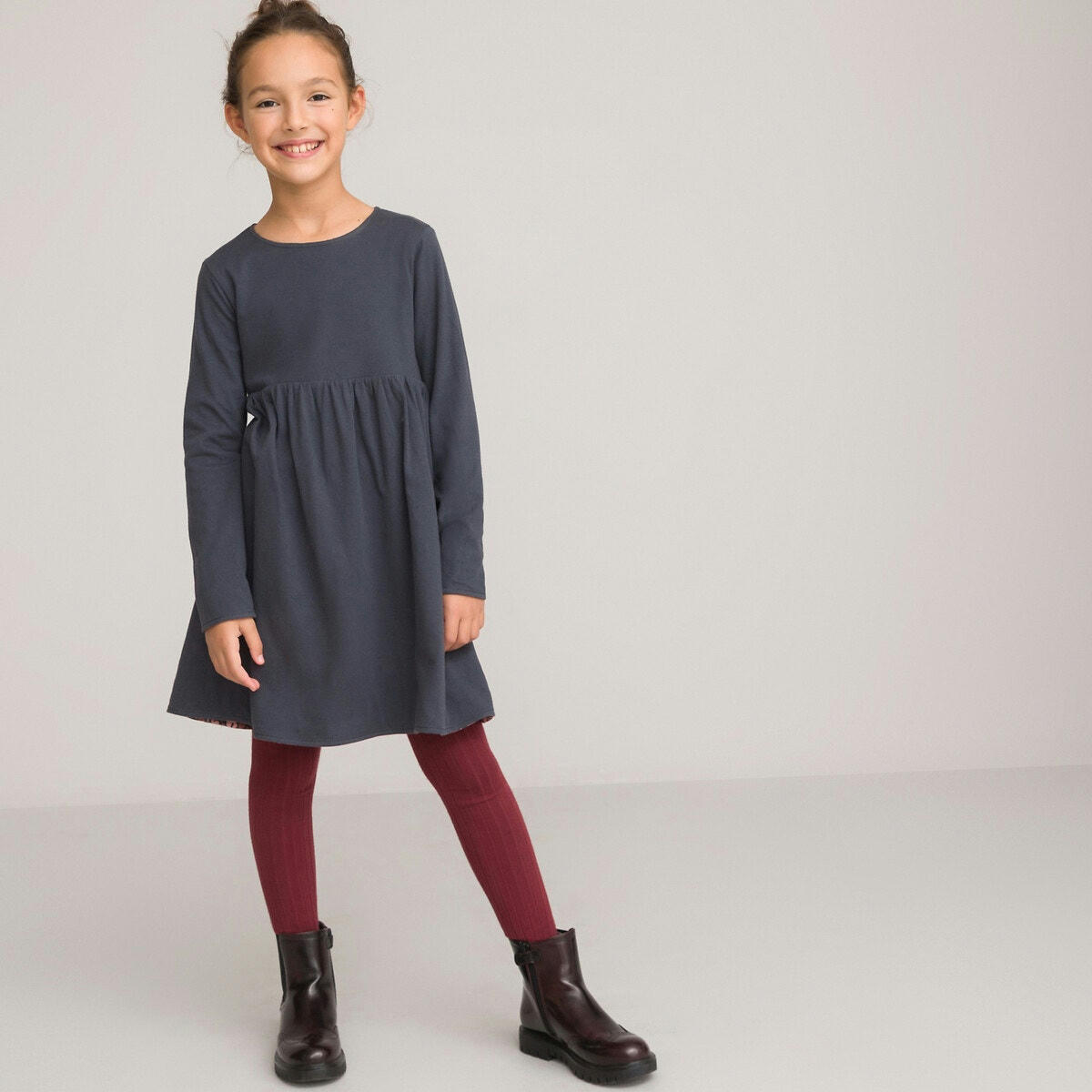 Robe réversible manches longues imprimé