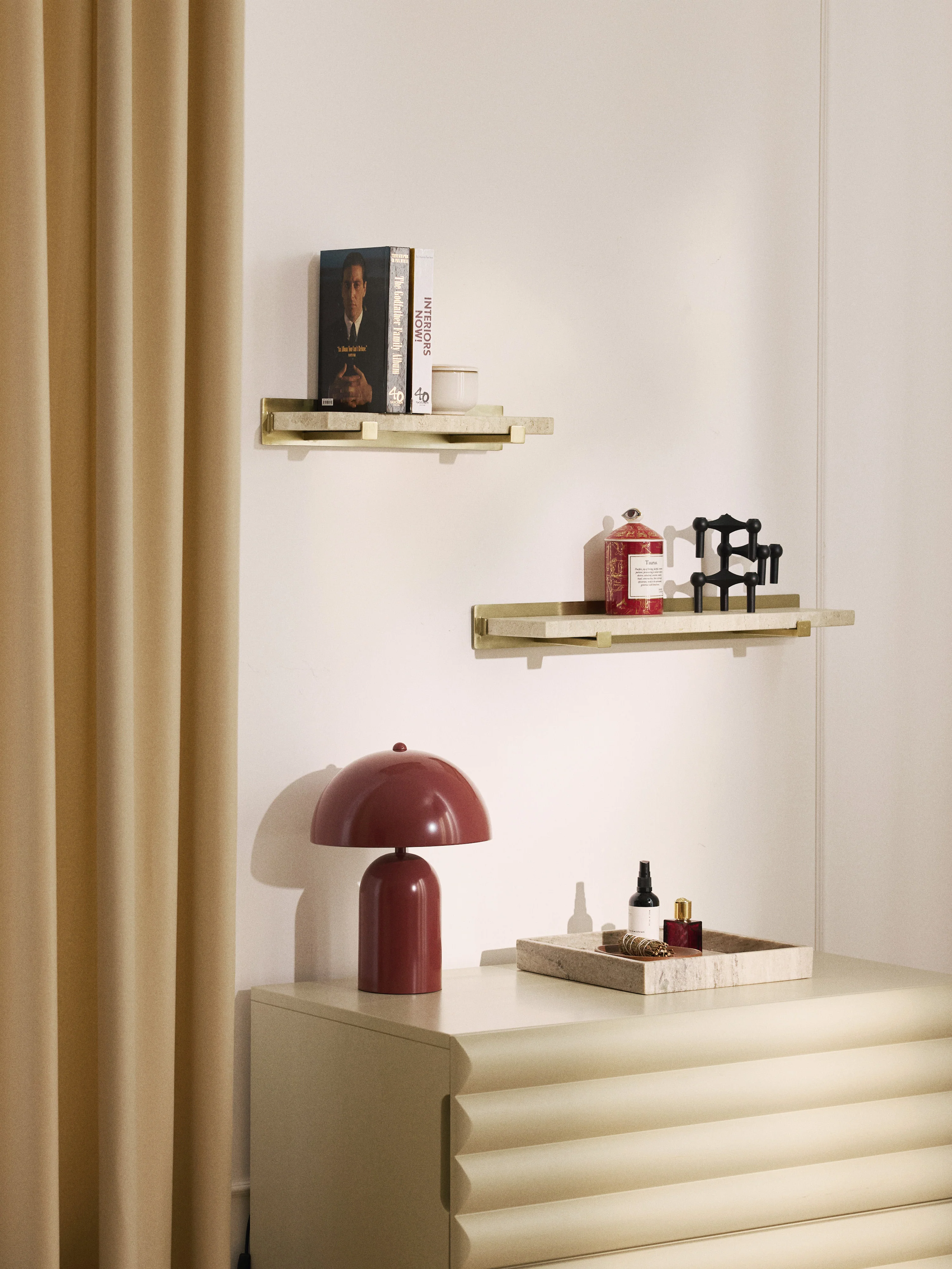 Wandregal Ally aus Marmor, B 60 cm
