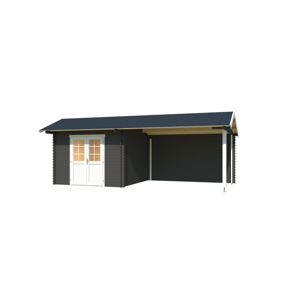 Gartenhaus »New york«, BxHxT: 389,3 x 273,6 x 389,3 cm (Außenmaße inkl. Dachüberstand), Holz