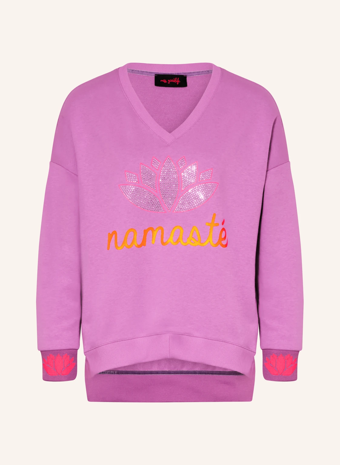 miss goodlife Oversized-Sweatshirt mit Schmucksteinen