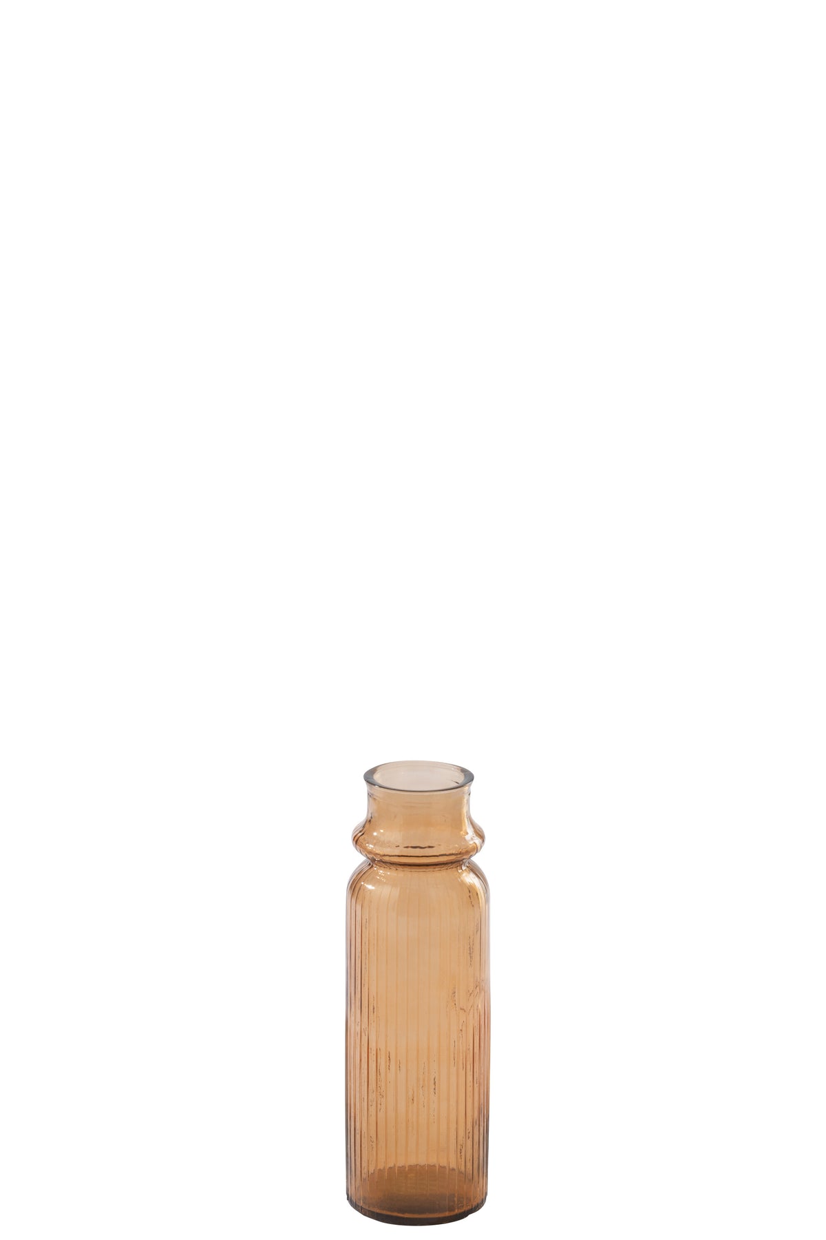 J-Line vaas Gestreept - glas - oranje