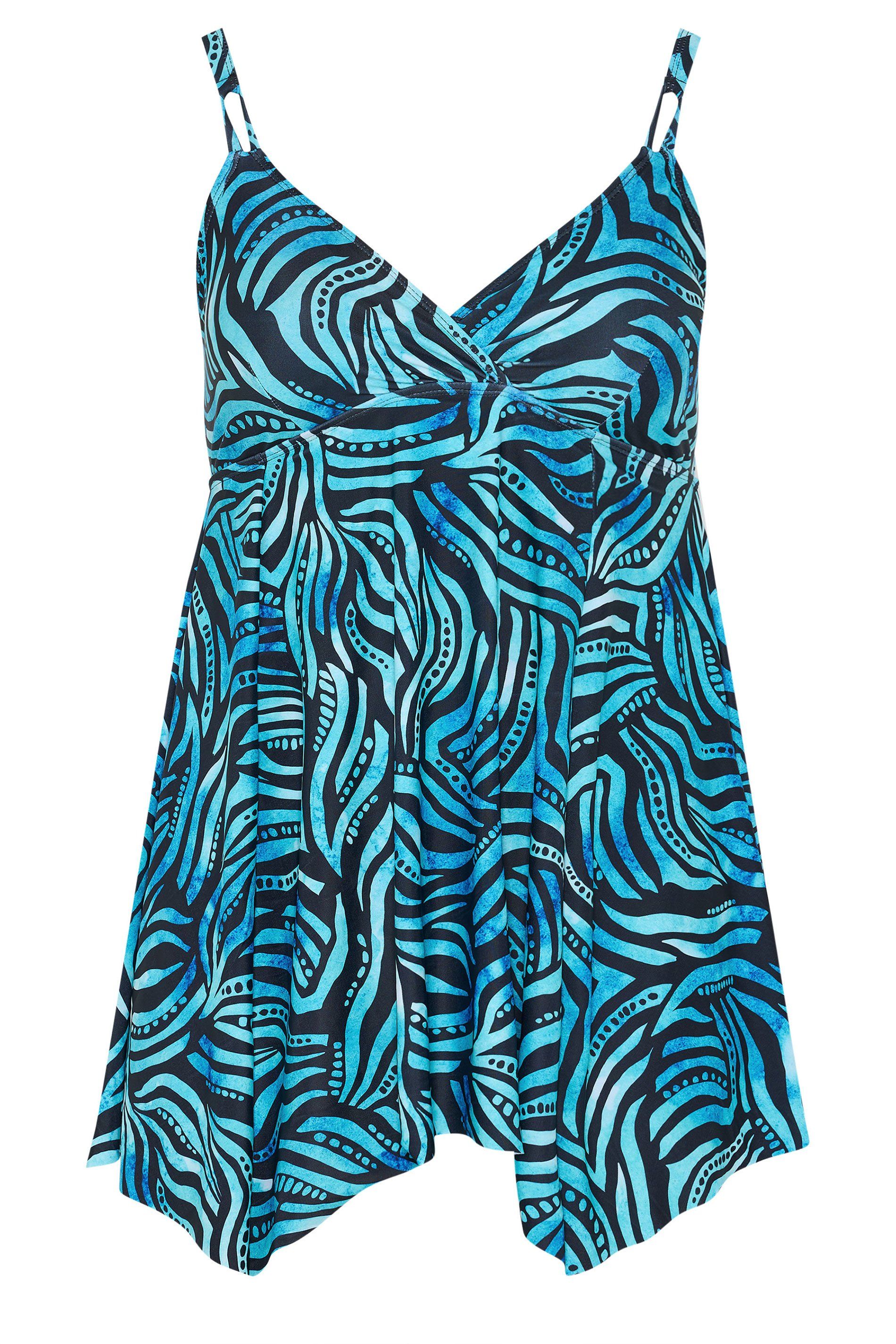 Yours Abstract Hanky Hem Swim Dress