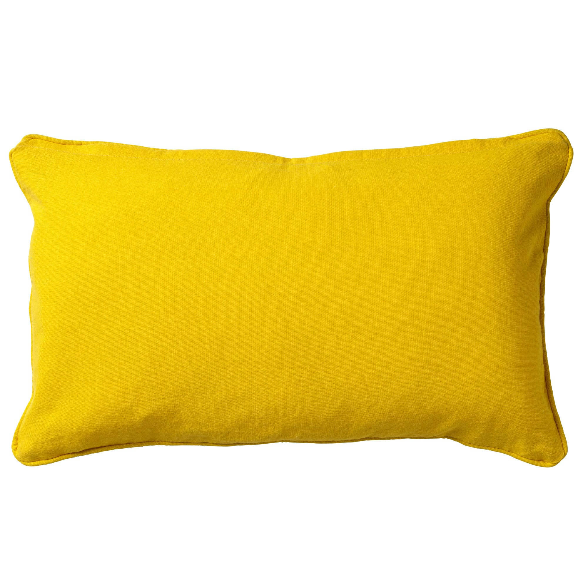 - Housse de coussin jaune doux-30x50 cm avec motif rayé