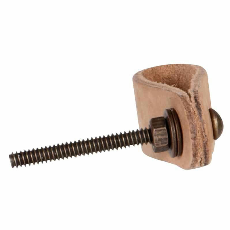 - Bouton de porte en cuir marron