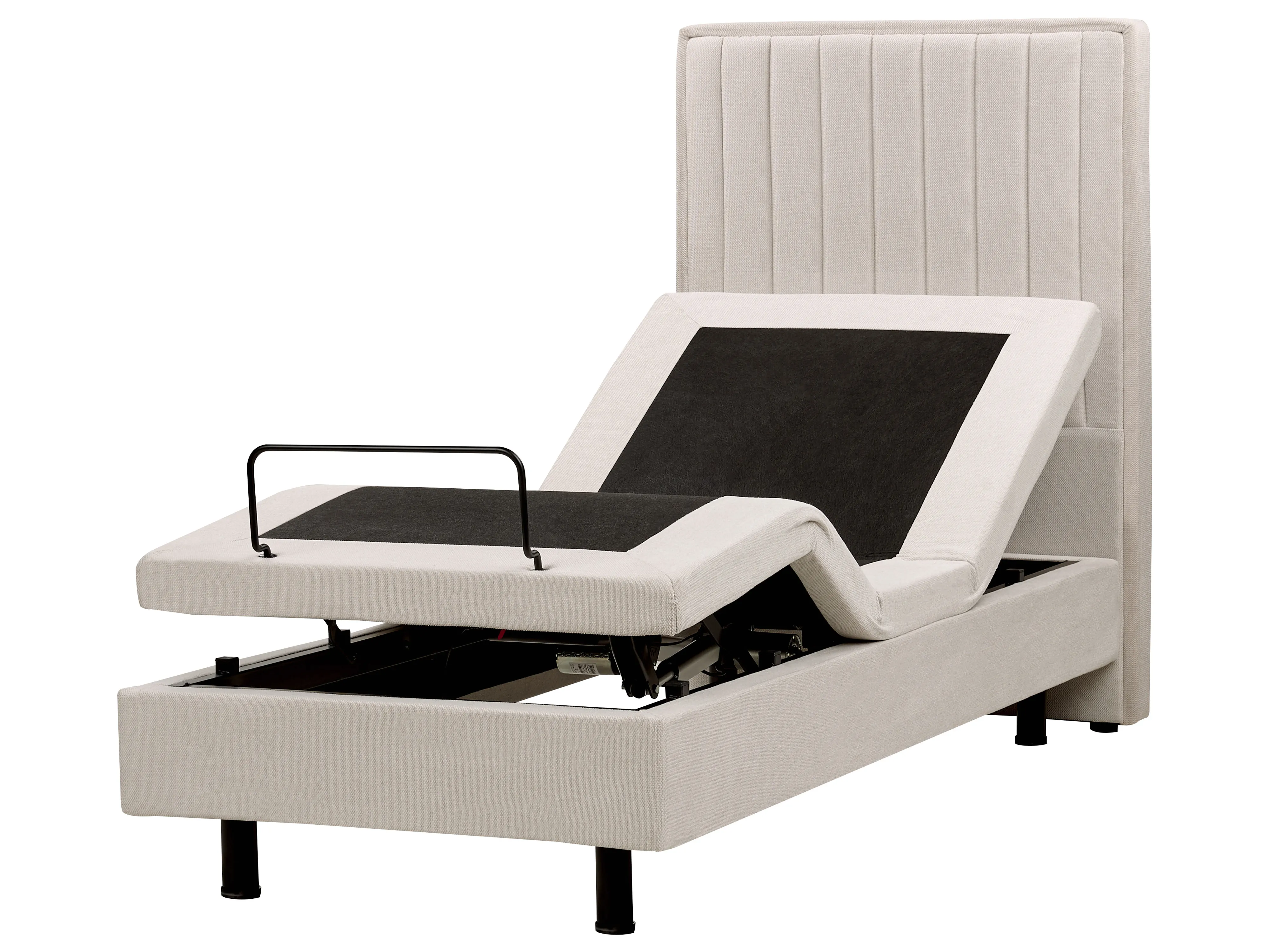 Adjustable Bed Fabric CASTELLAN 80 x 200 cm (EU Small Single) Light Beige
