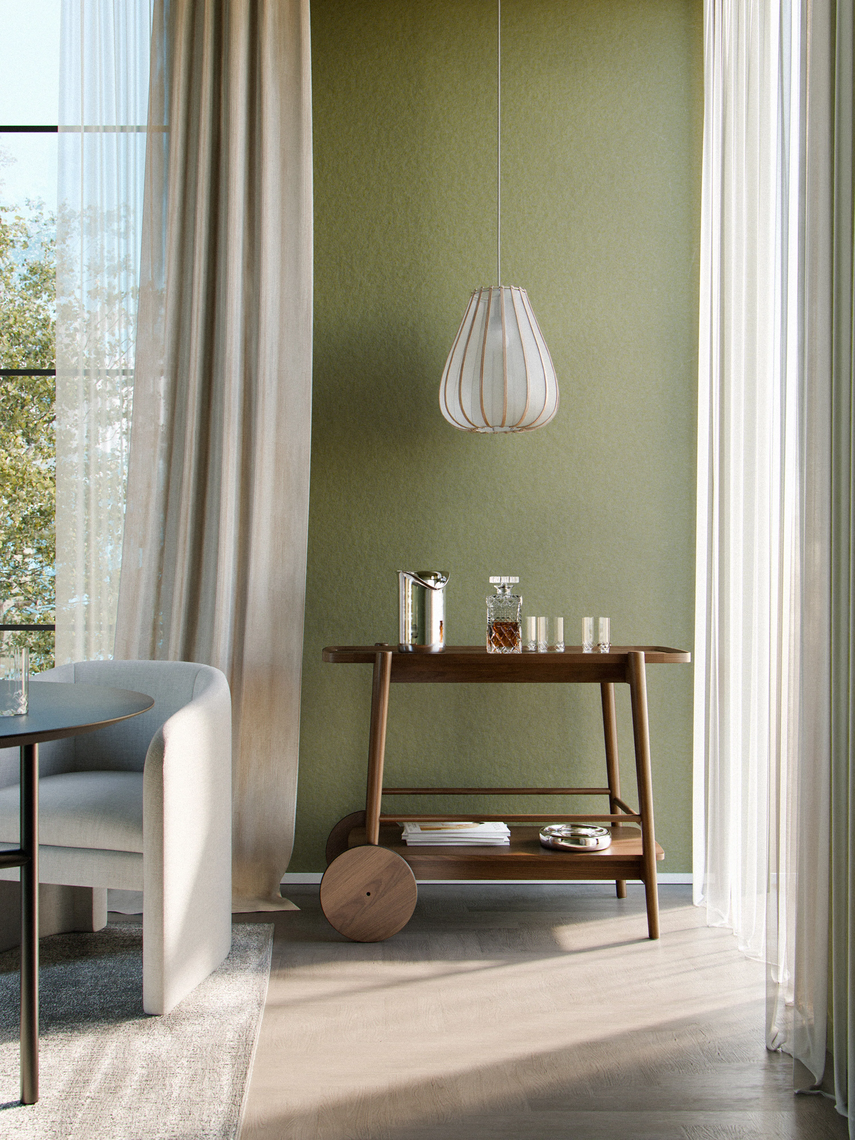 Holz-Servierwagen Libby