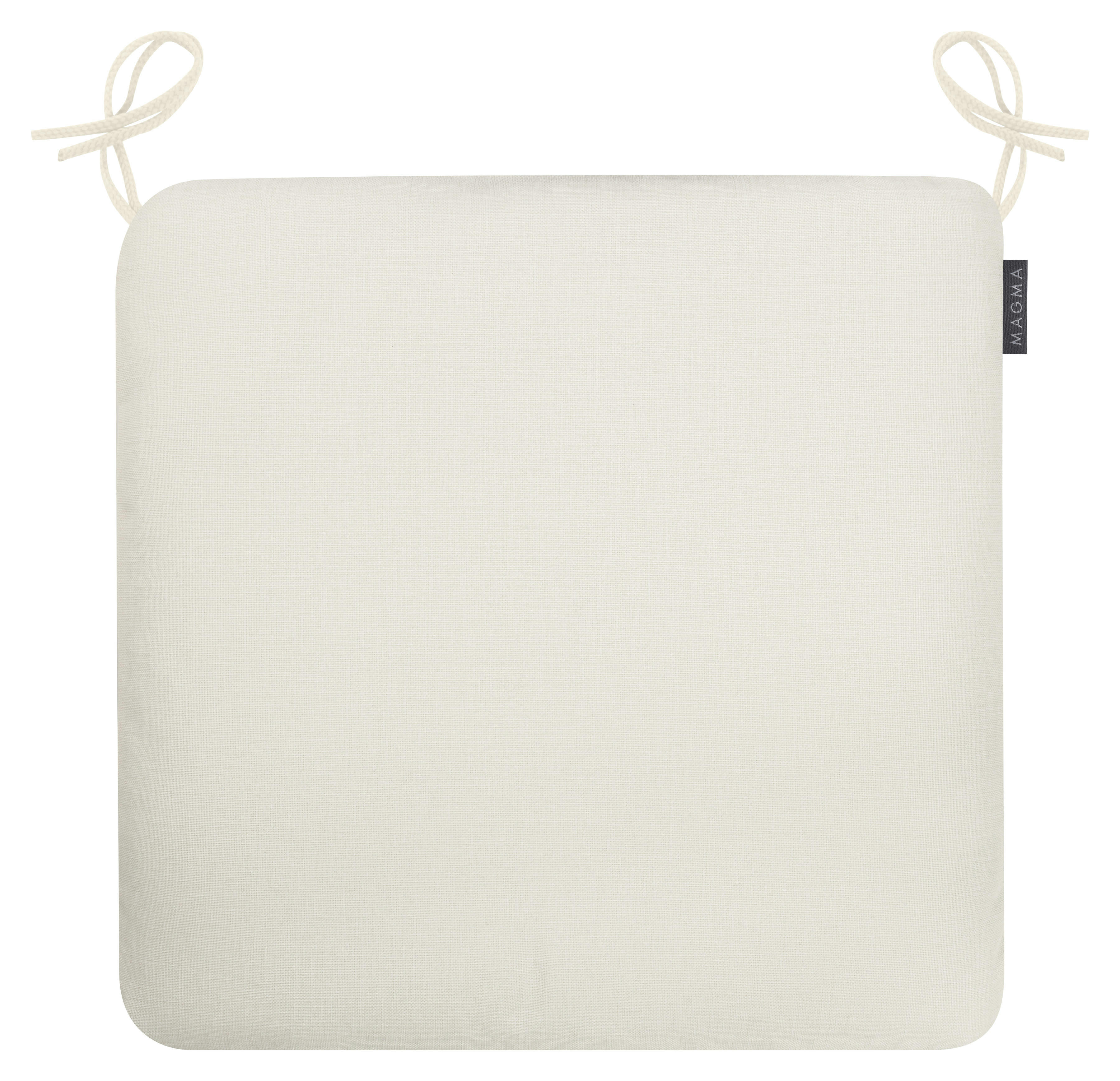 CAPRI - Galettes de chaises confort exterieur  à nouer beige -Lot de 4-44x44