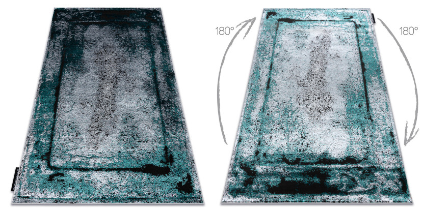 Dywan DE LUXE nowoczesny 624 Ramka - Strukturalny szary / 120x170 cm