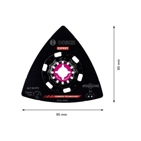Schleifplatte, Delta-Form, RT2 Blatt K20