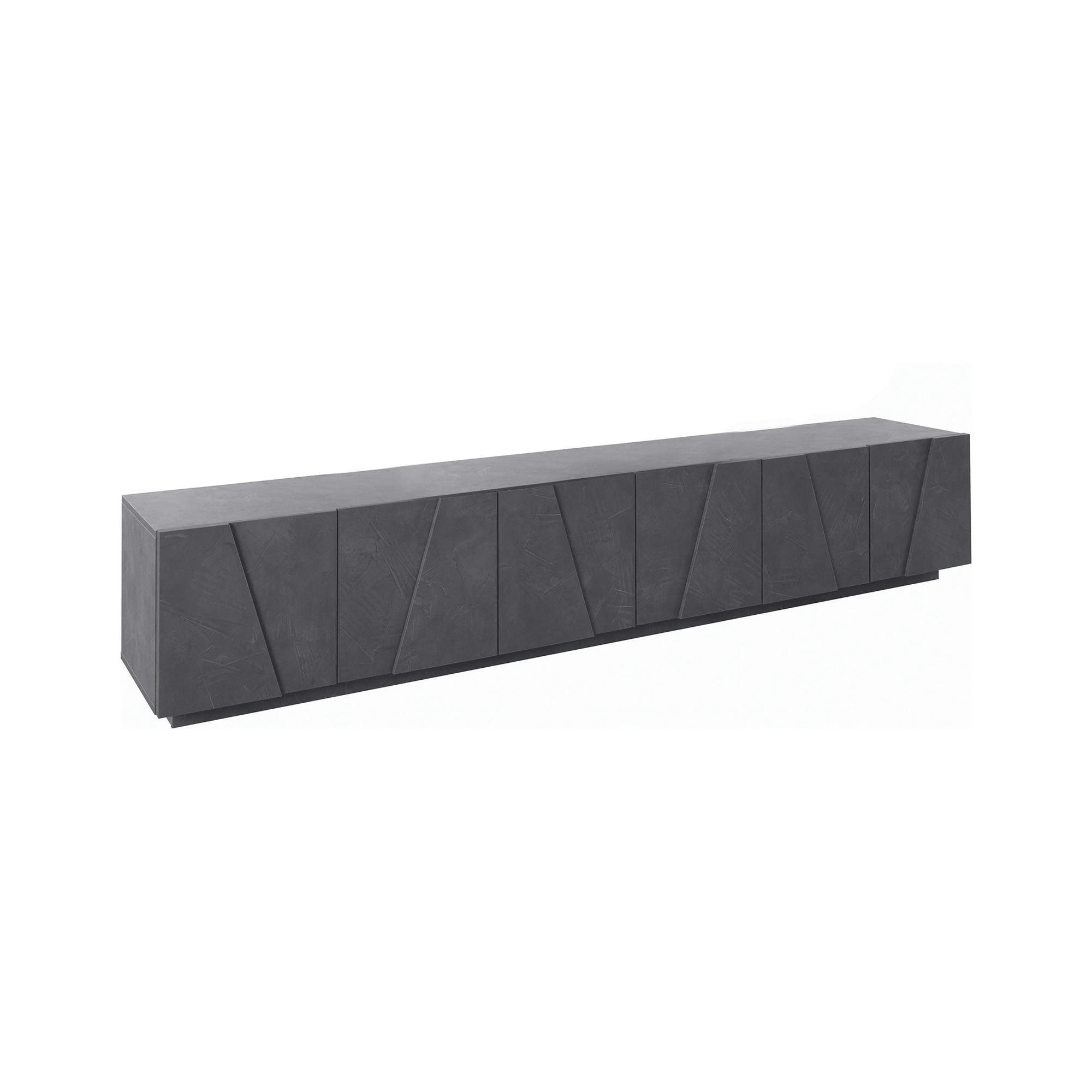 - Meuble tv de salon effet bois gris ardoise