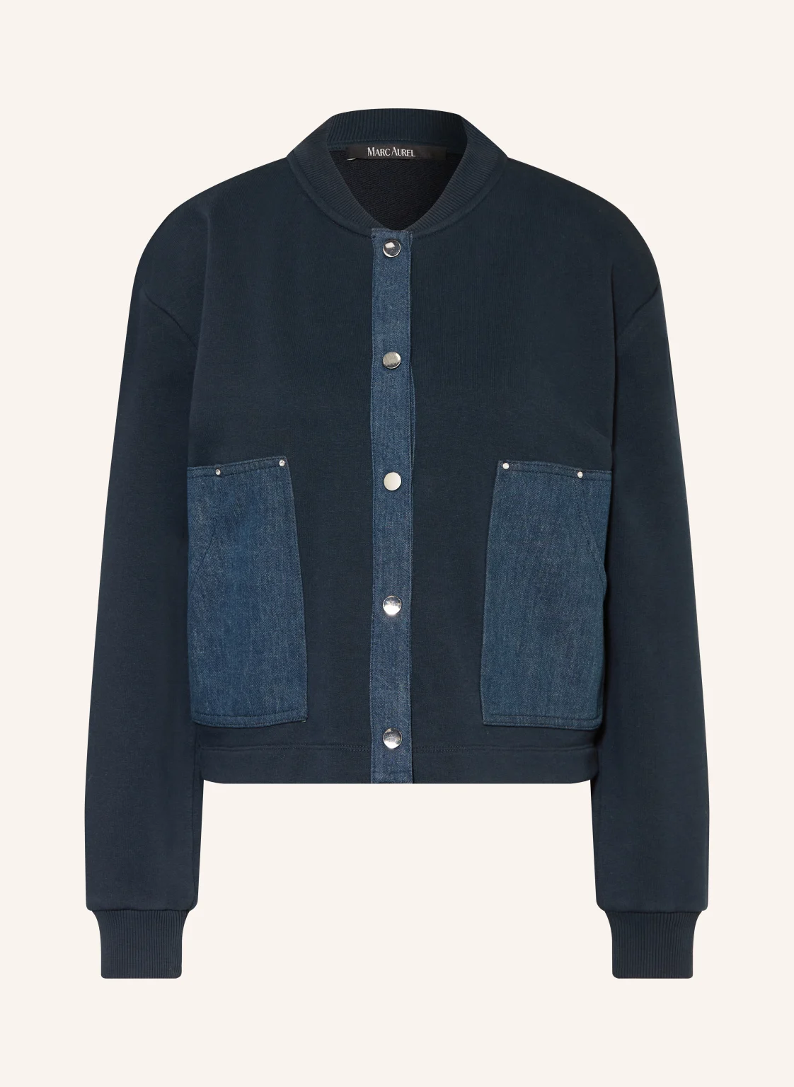 MARC AUREL Sweatjacke im Materialmix