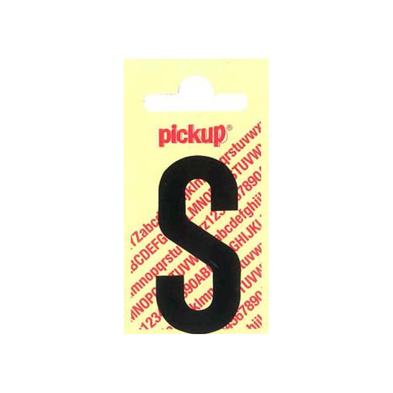 Lettre S adhésive noire 9 x 7 cm