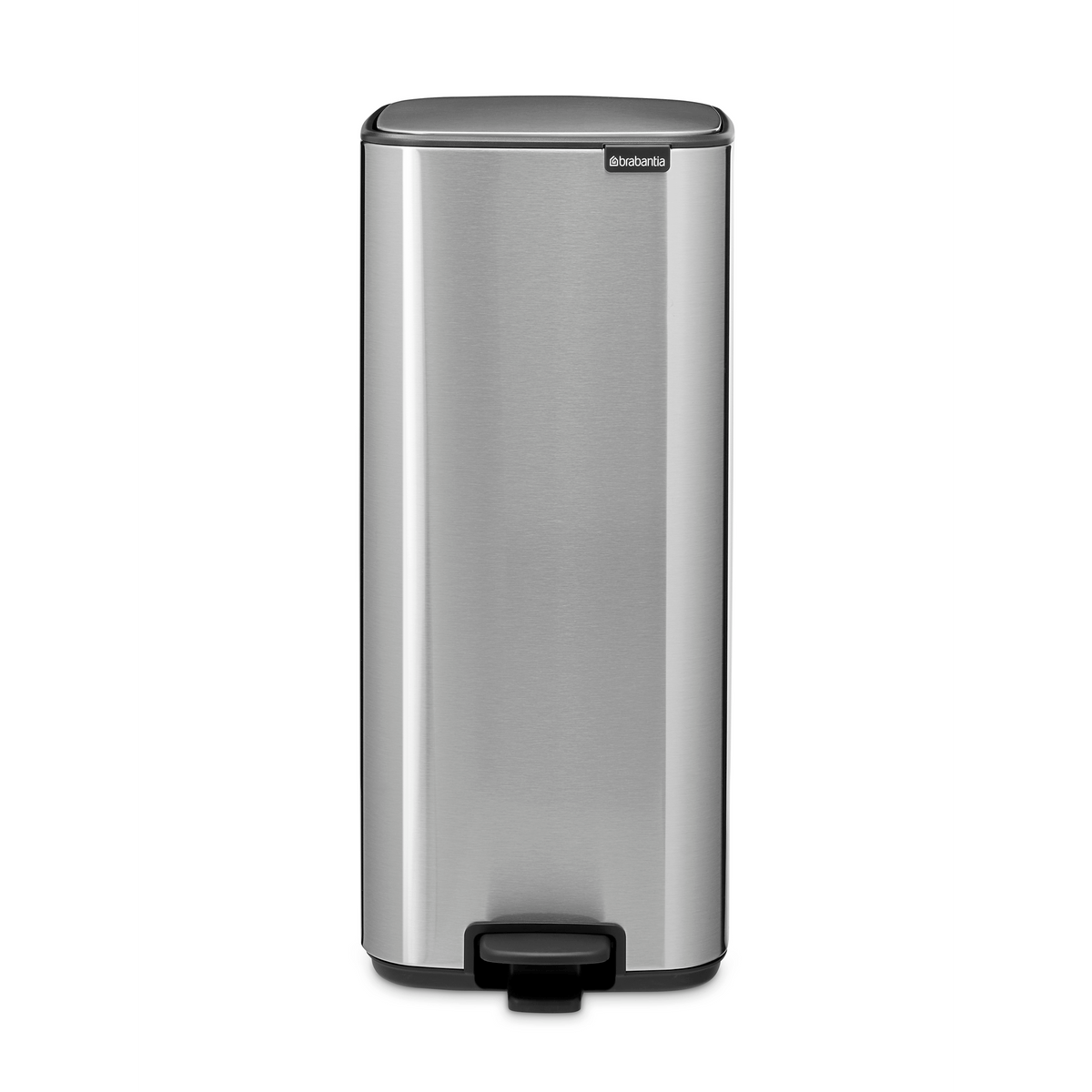 Brabantia Bo Pedaalemmer, 30 liter, stil sluitend, kunststof binnenemmer - Matt Steel Fingerprint Proof