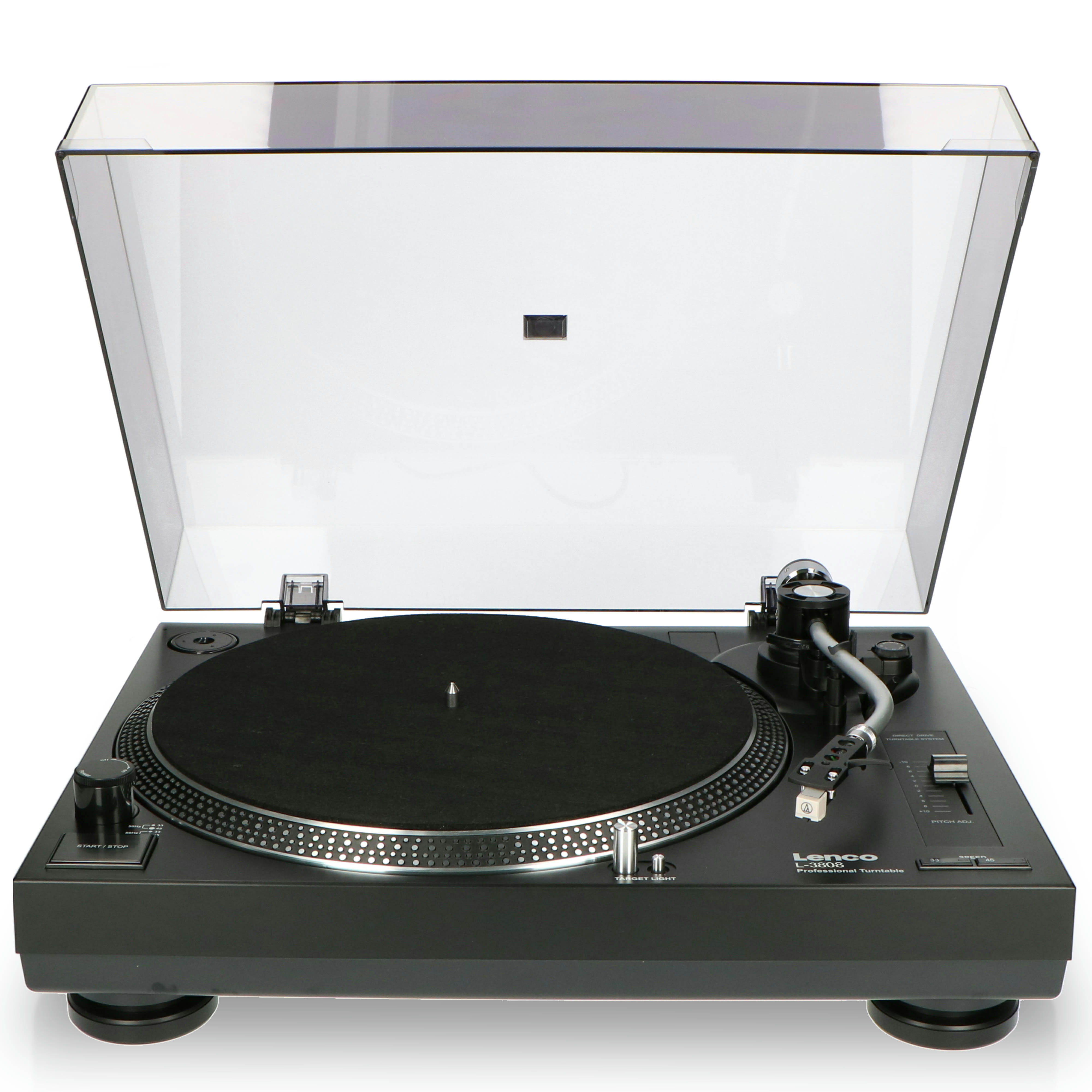 - Platine vinyle à entraînement direct avec encodage noir