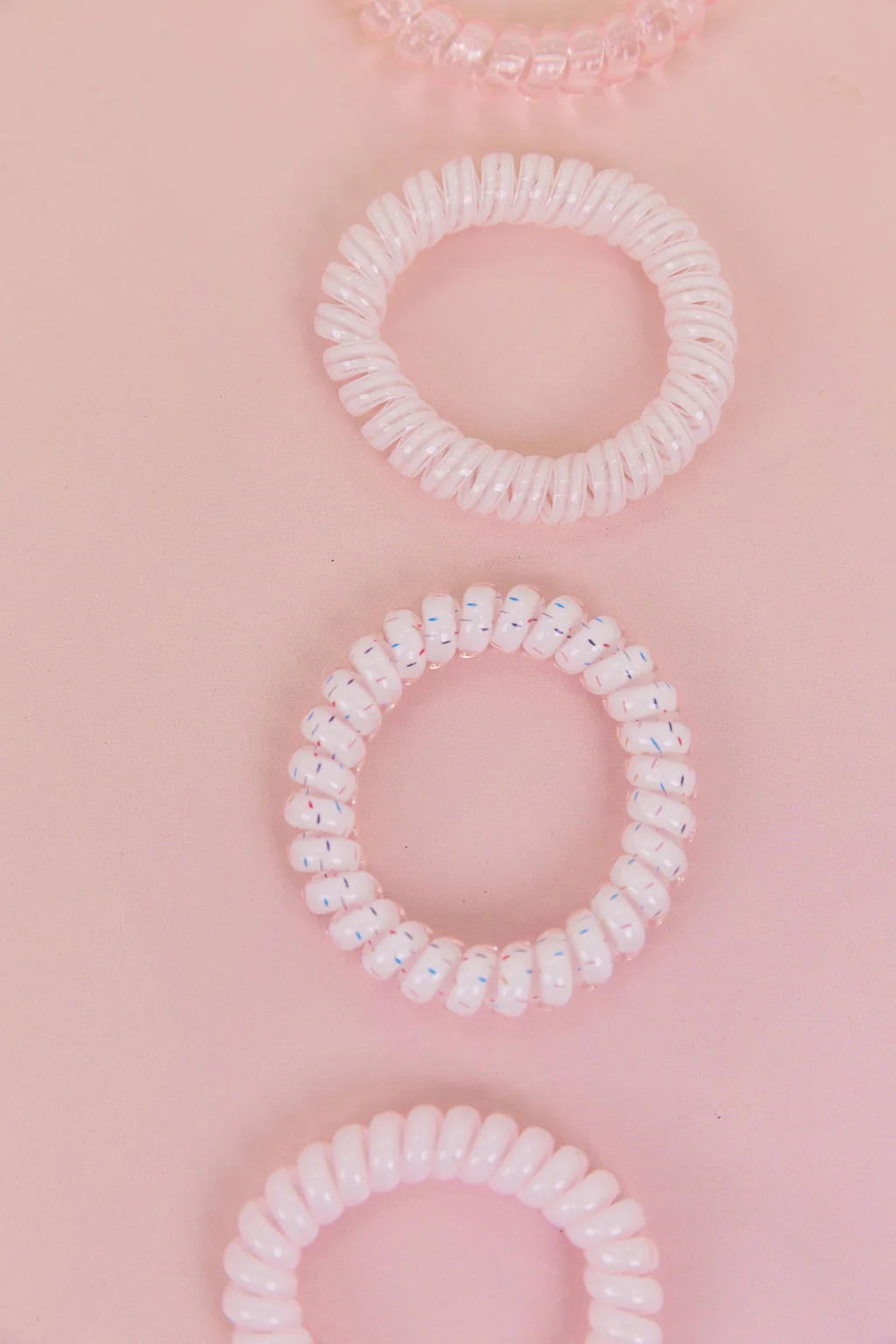 Pink Coil Hair Ties – 4 Pack