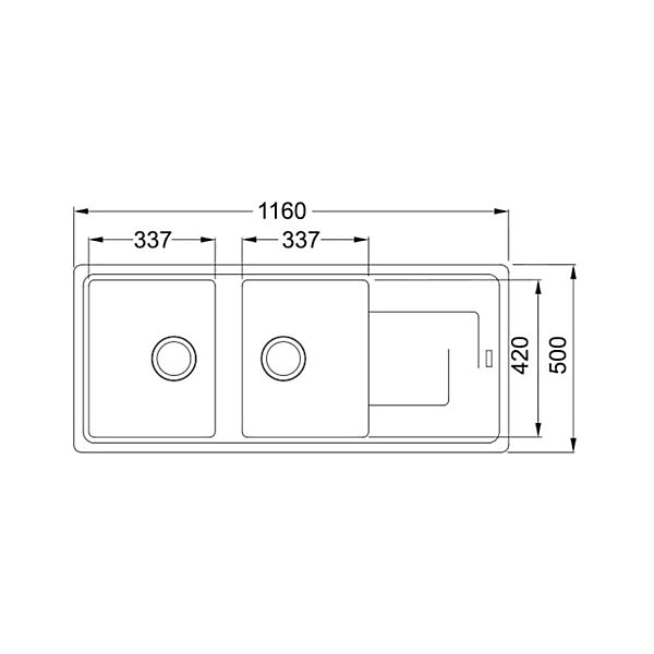 Evier Franke Titan Tectonite TTD621 - Graphite