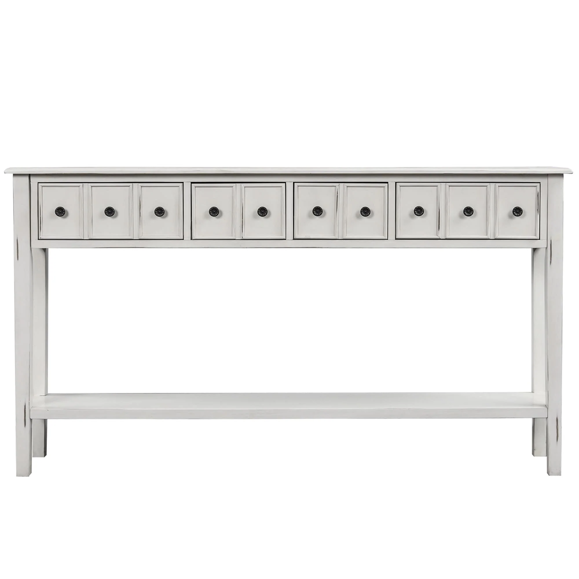 Merax Rustic 4-drawers Long Entryway Console Table