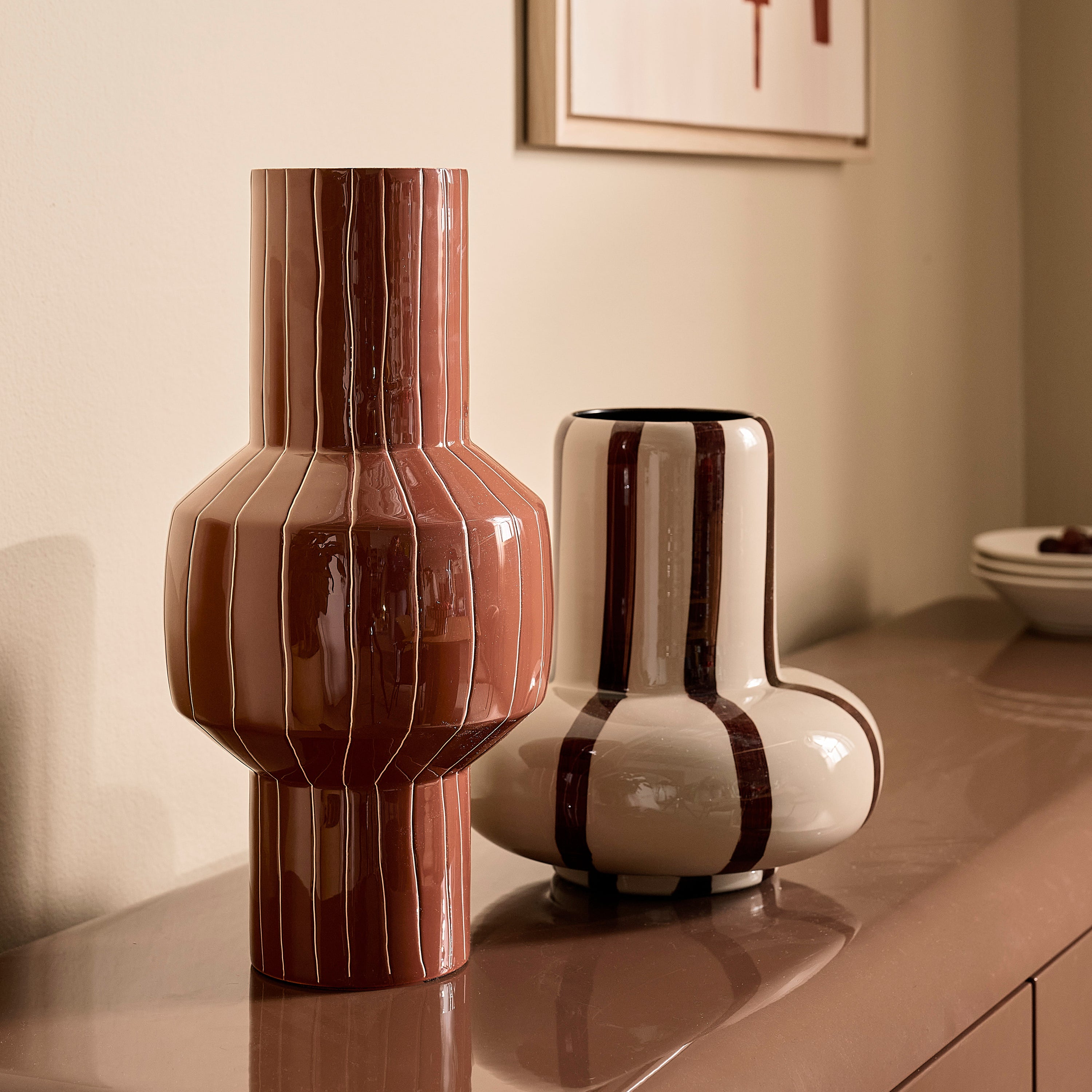 by fonQ Spire Vaas Ø 19 cm - Hot Chocolate