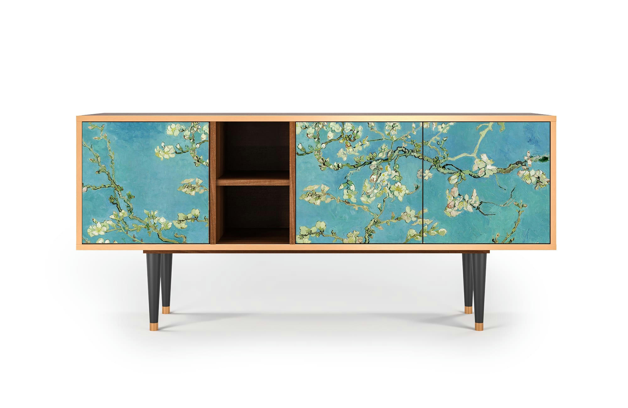 ALMOND BLOSSOM BY VAN GOGH - Meuble TV  bleu 3 tiroirs L 150 cm