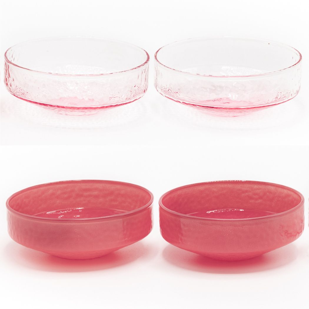 Brût Homeware, Schaaltjes Claude, roze   roze transparant, set van 4