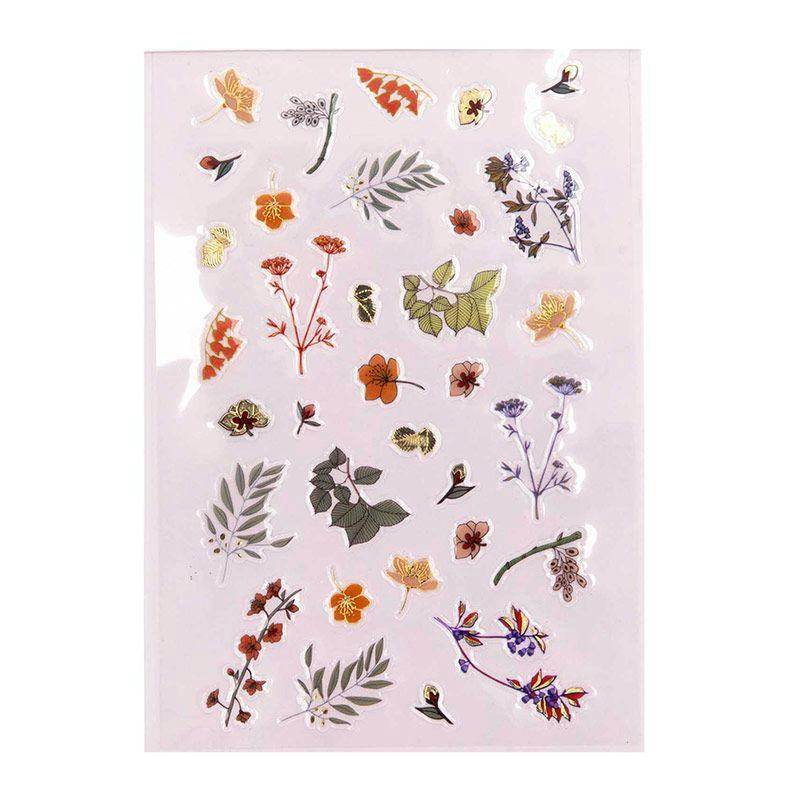 PLANTES - 34 autocollants en gel plantes