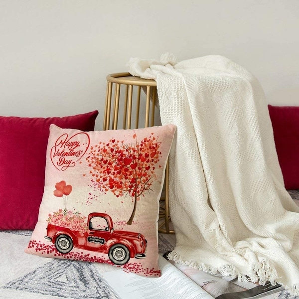 Decorative Cotton Linen Square Pillow Case 18 x 18 Inch for Sofa