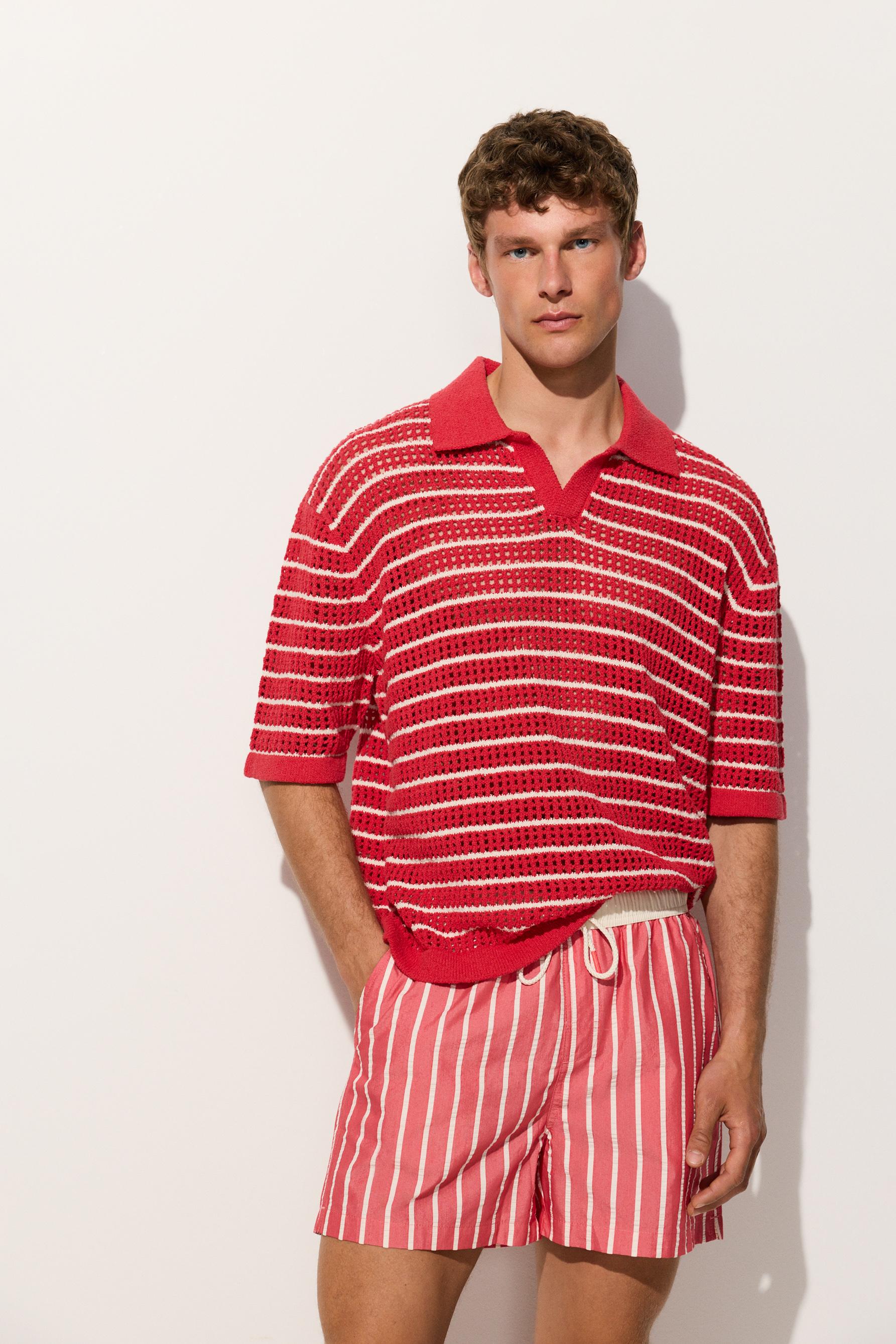 Polo crochet rayas